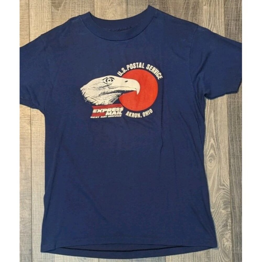 Vintage Postal Service T-shirt Single Stich  1980s‎ Eagle 50/50 Retro - Picture 2 of 6